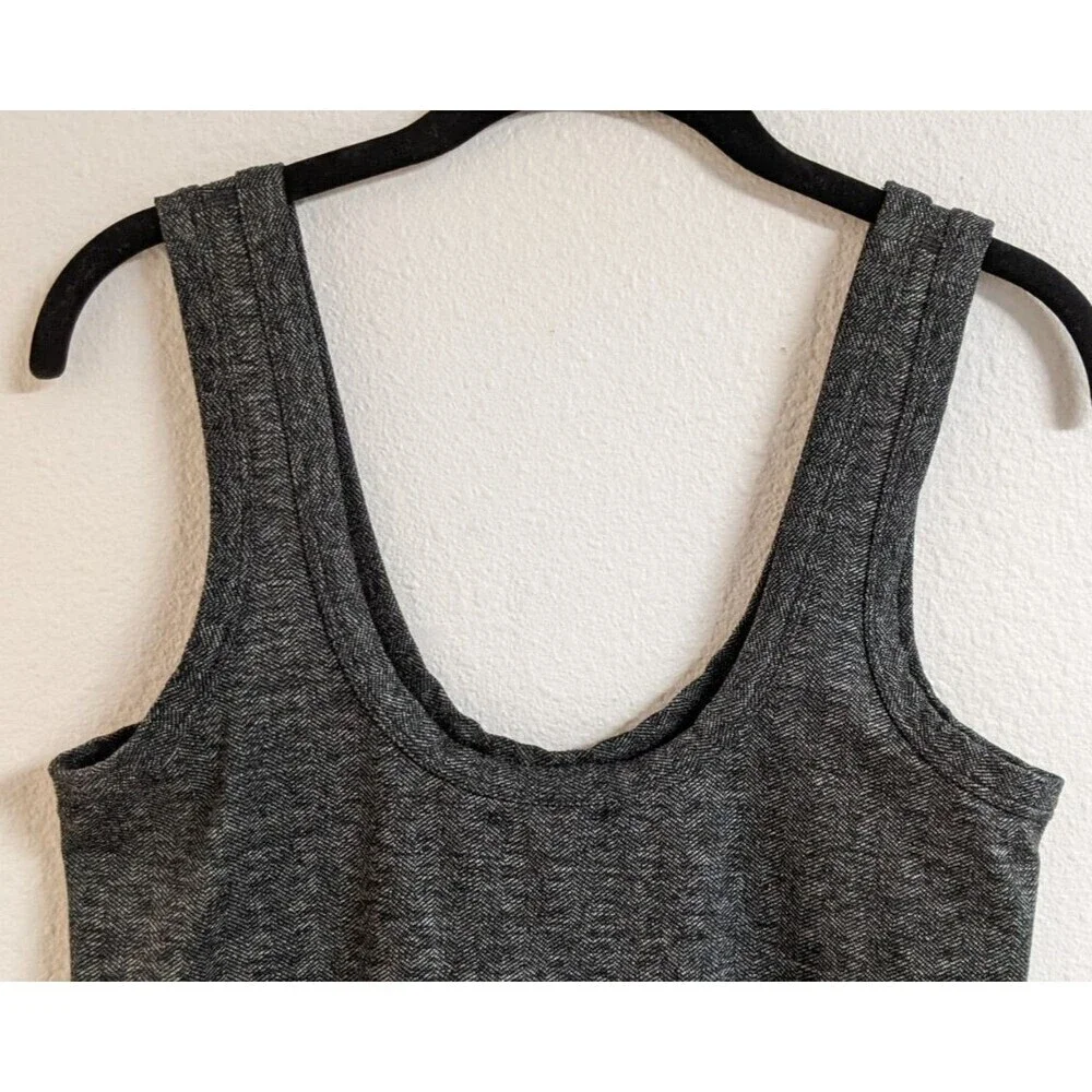 Women's prAna Black/White Sleeveless Houndstooth Workout Tank Top SM - Picture 2 of 6